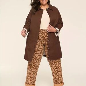 Chocolate Brown Button Front Trench Coat 🧥 NWT